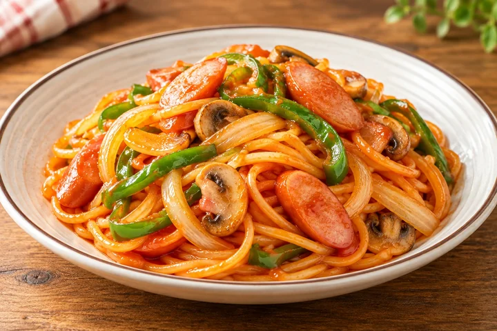 昔ながらのナポリタンの生成参考画像